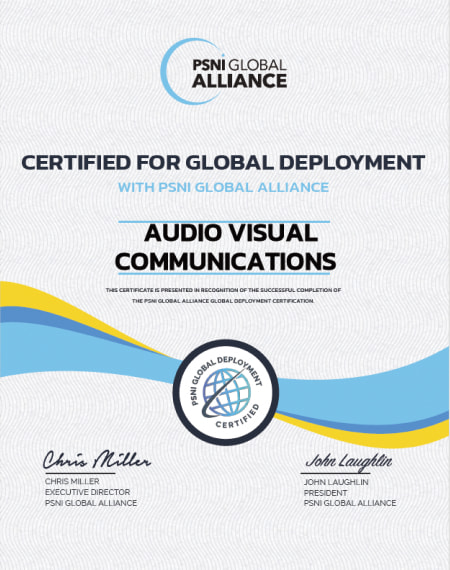 PSNI GLOBAL ALLIANCE CERTIFIED FOR GLOBAL DEPLOYMENT